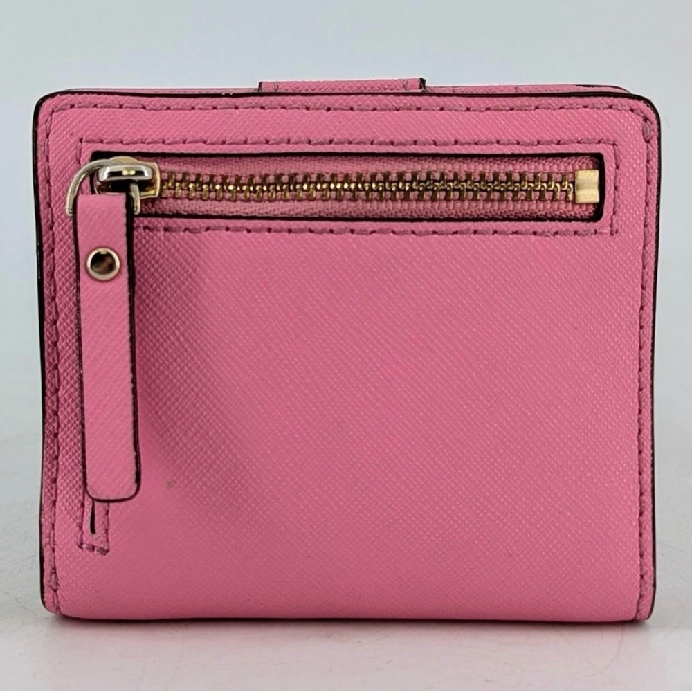 Kate Spade Juliette Small Bifold Wallet in pink Saffiano leather - Picture 3 of 8